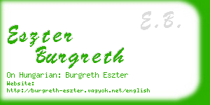 eszter burgreth business card